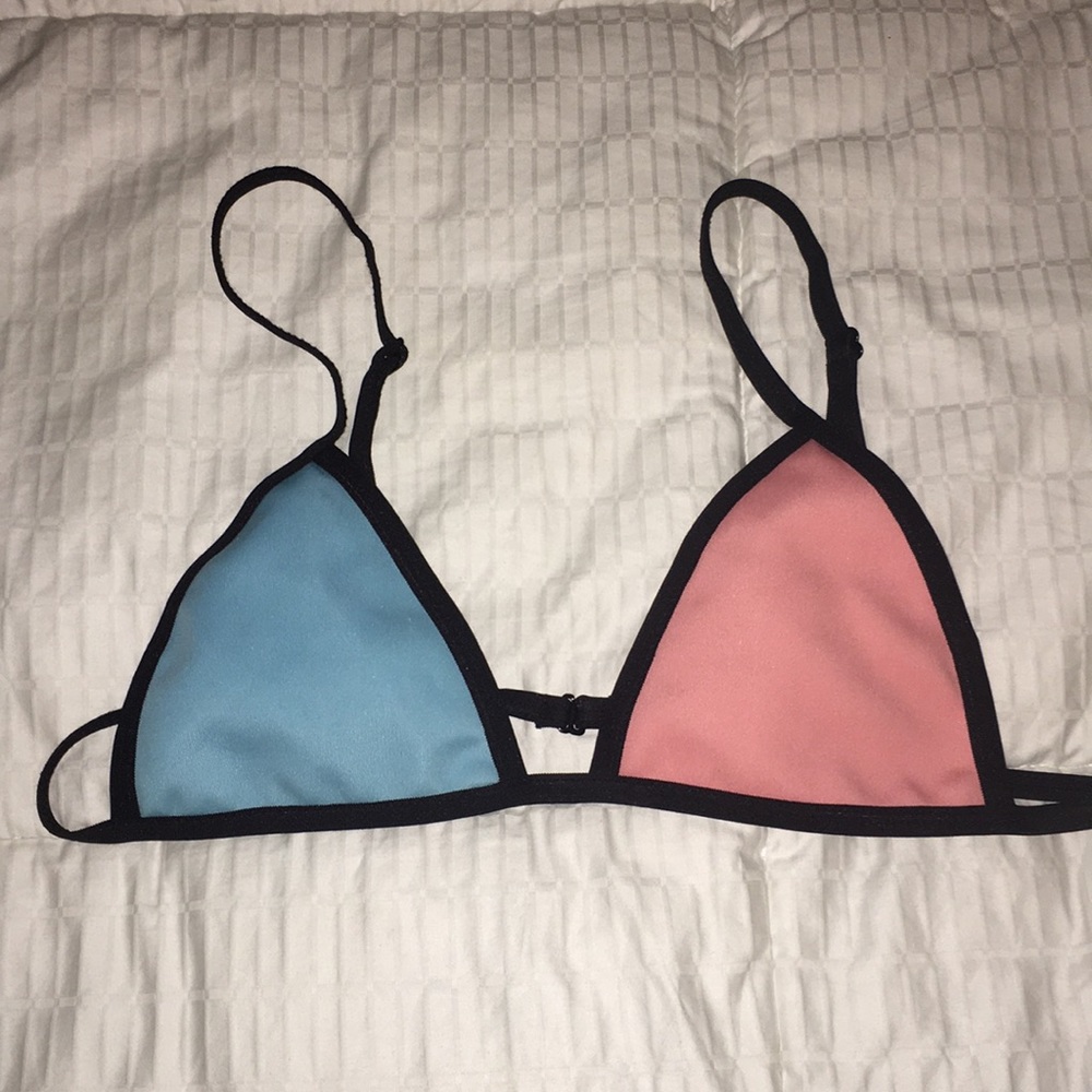 Never worn beach riot color block bikini top